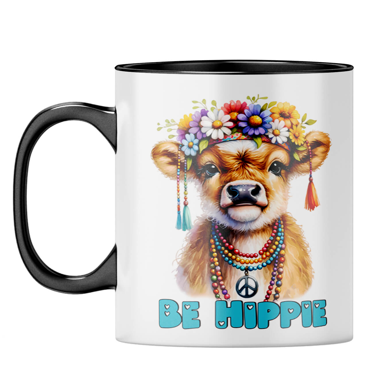 Be Hippie Coffee Mug Black