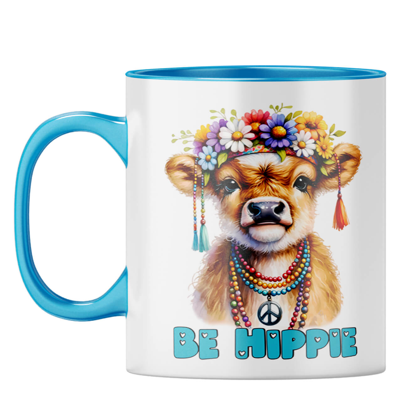 Be Hippie Coffee Mug Light Blue