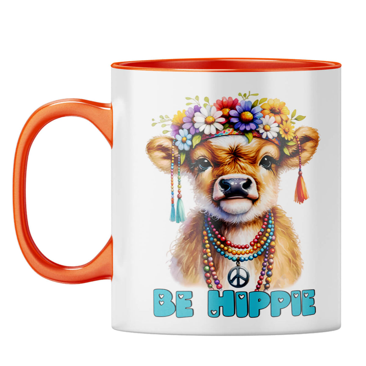 Be Hippie Coffee Mug Orange