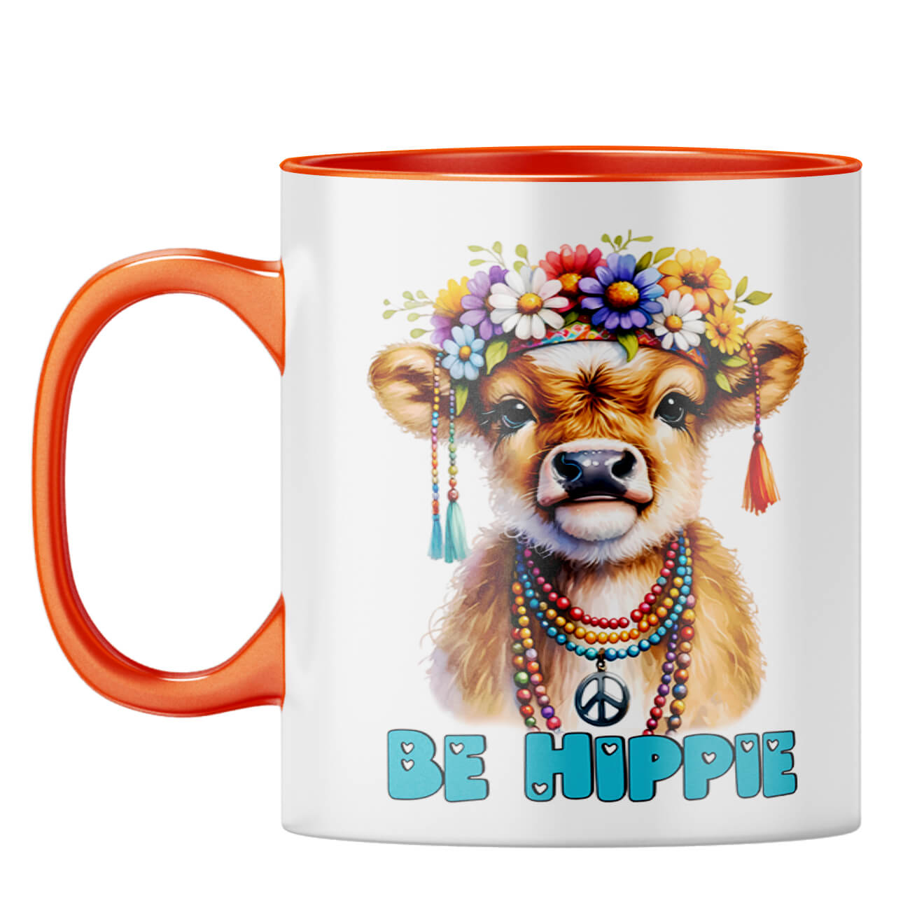 Be Hippie Coffee Mug Orange