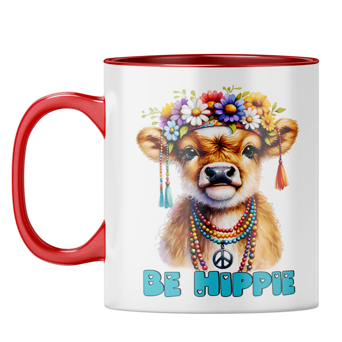 Be Hippie Coffee Mug Red