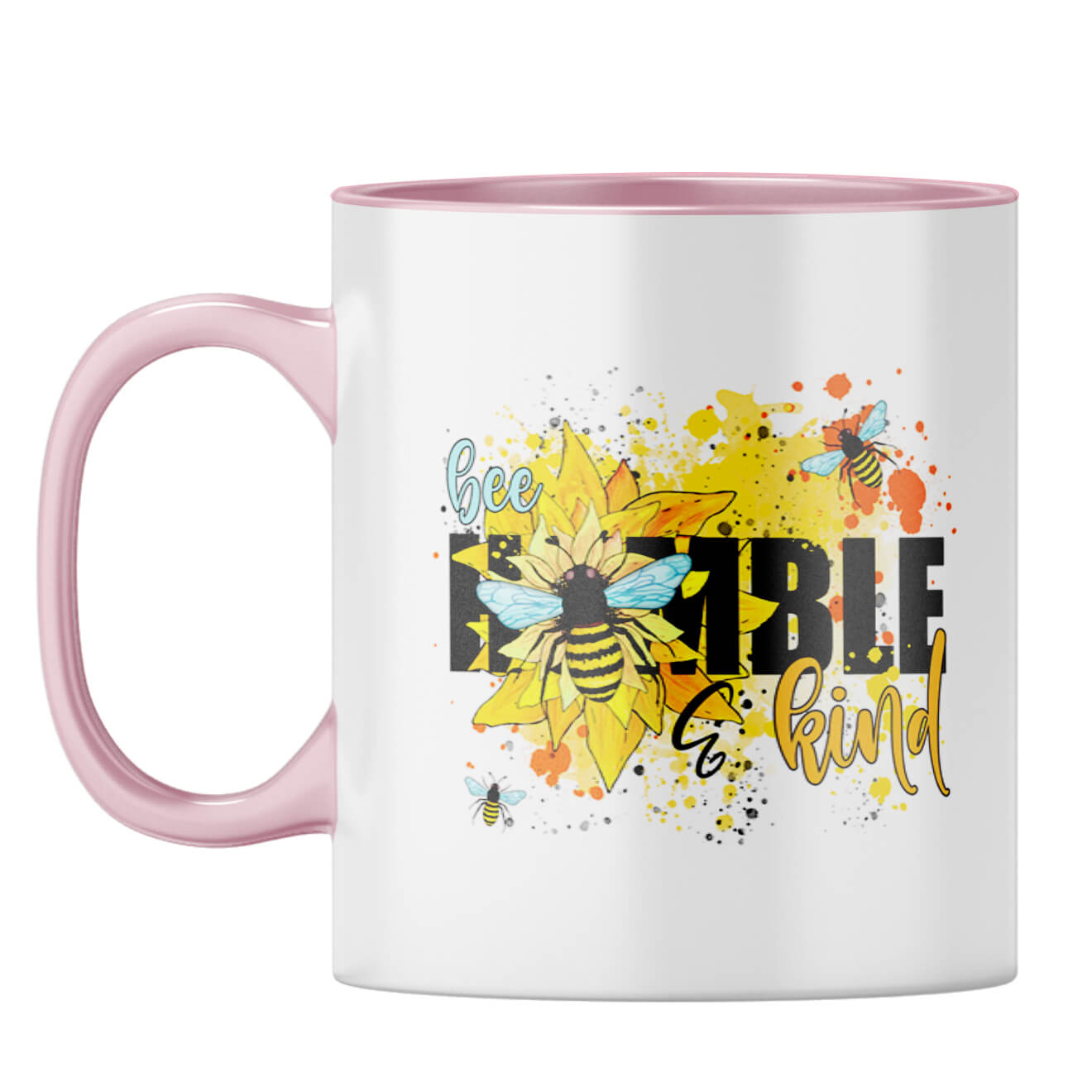 Be Humble Be Kind Coffee Mug Pink