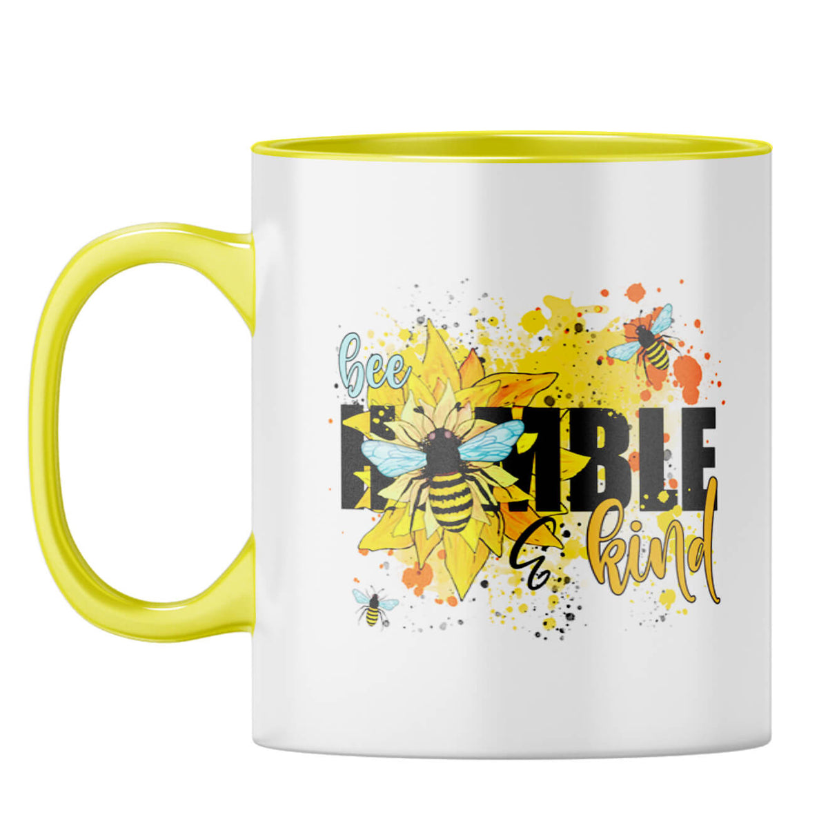 Be Humble Be Kind Coffee Mug Yellow