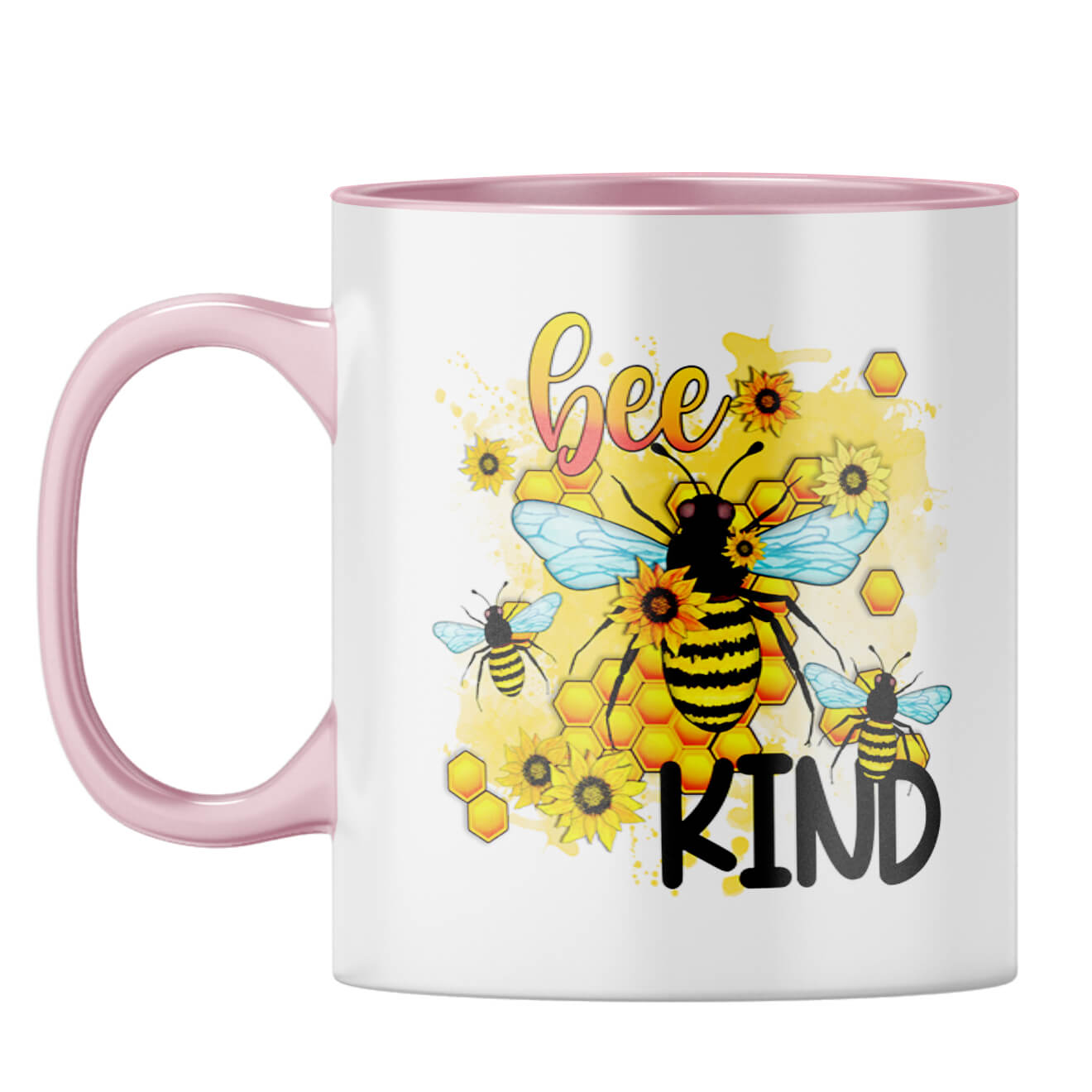 Bee Kind Coffee Mug Pink