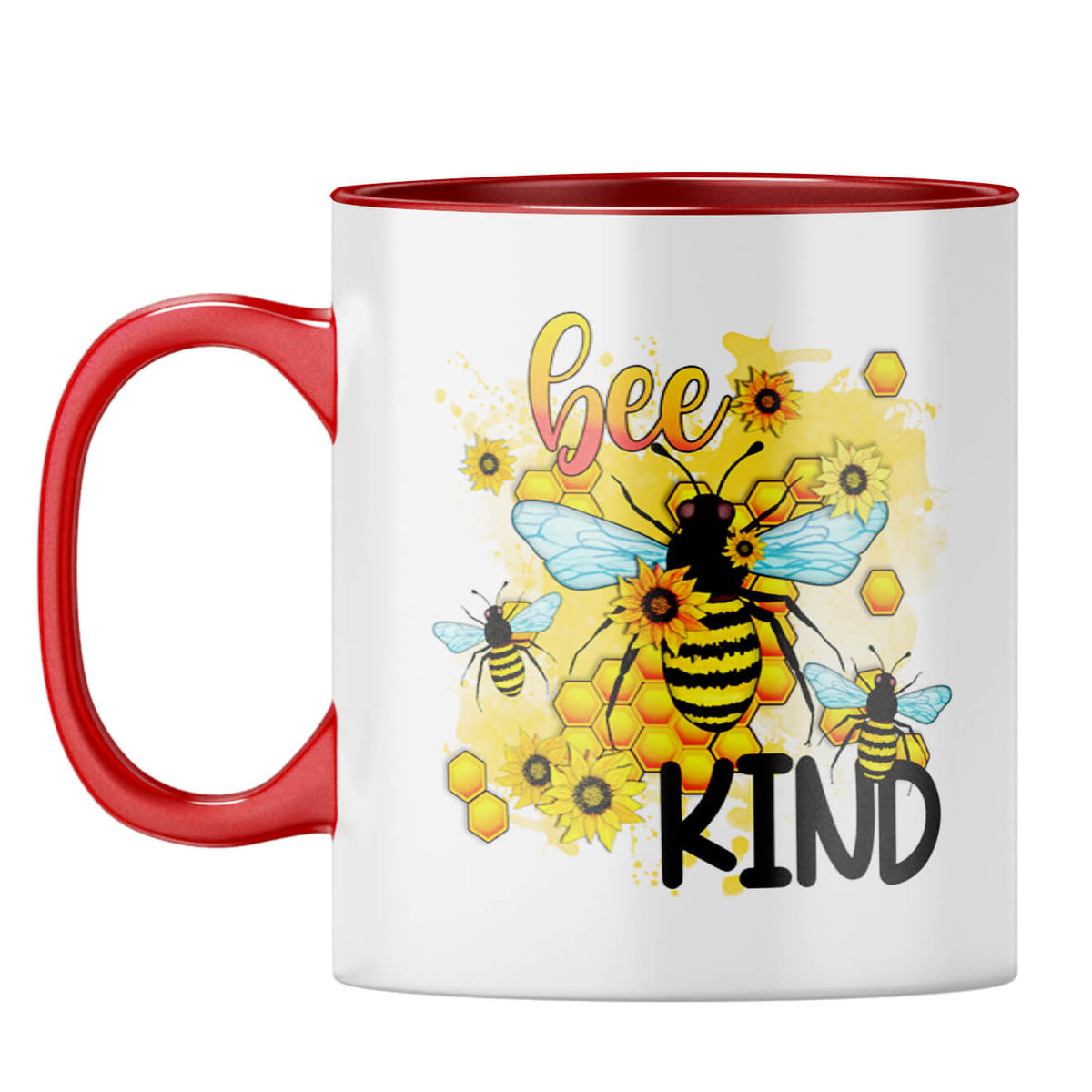 Bee Kind Coffee Mug Red