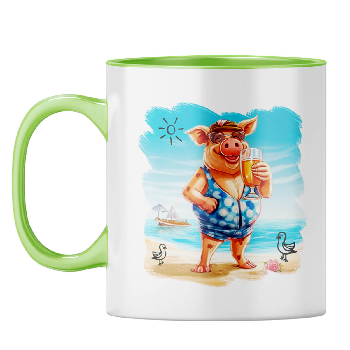 Beach Smart Coffee Mug Light Green
