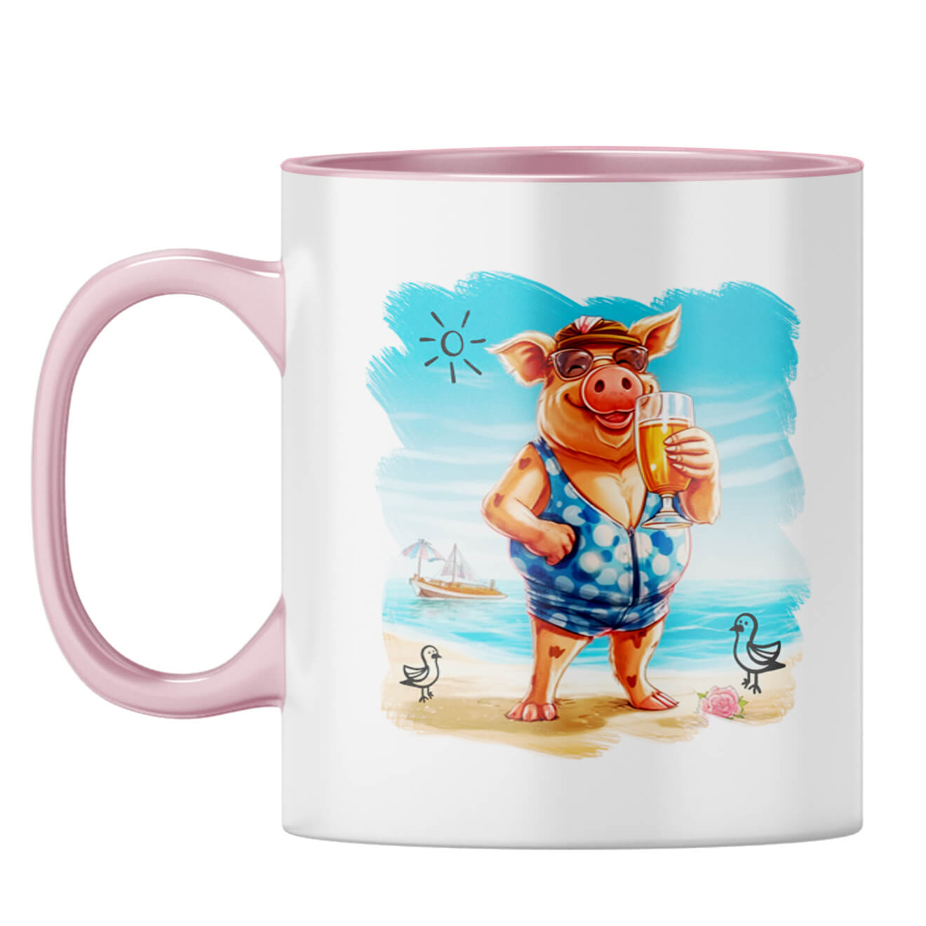 Beach Smart Coffee Mug Pink