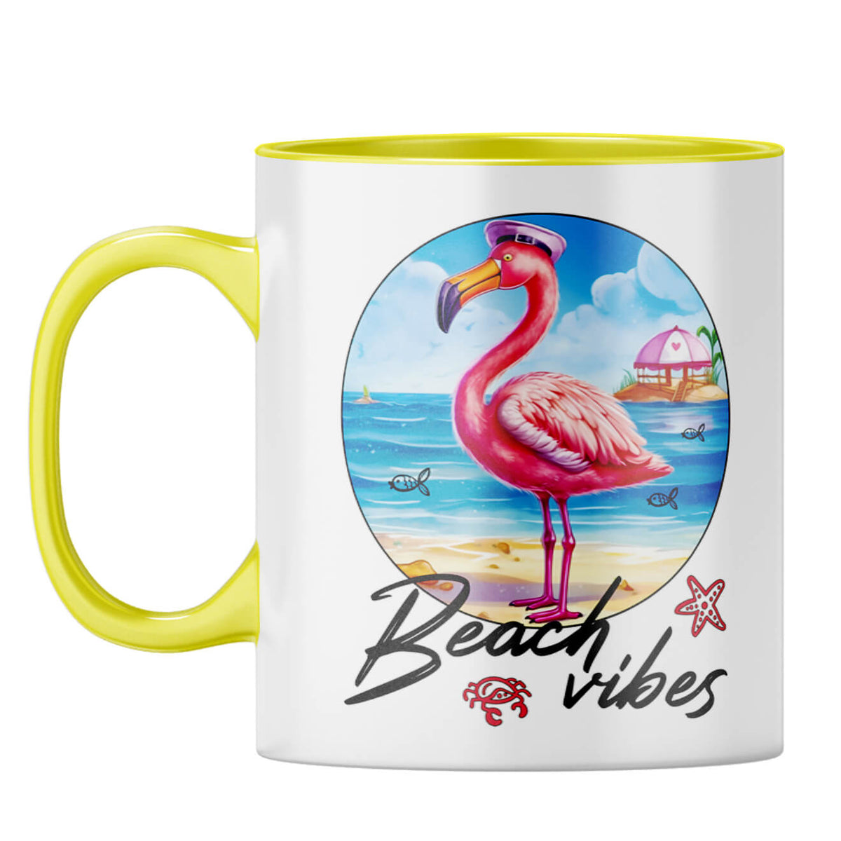 Beach Vibes Coffee Mug Yellow