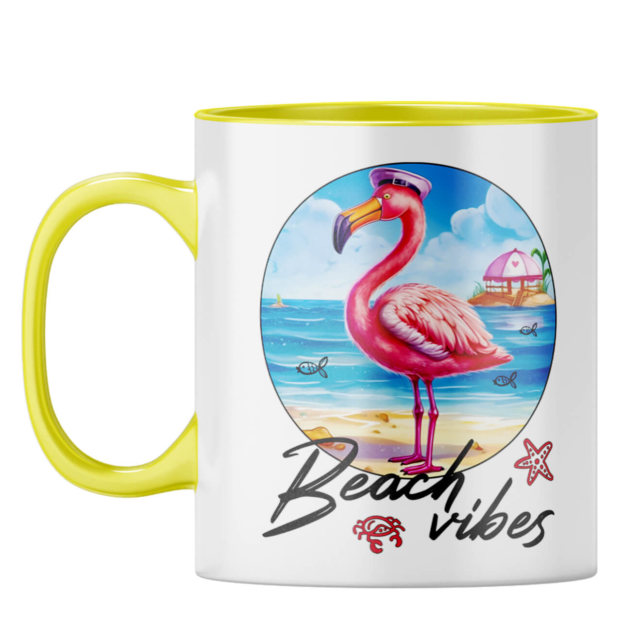 Beach Vibes Coffee Mug Yellow