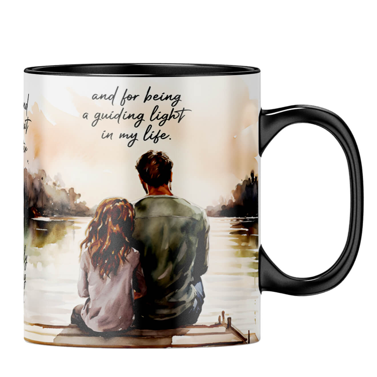 Behind Every Great Daughter Is Amazing Dad Coffee MugB-Black