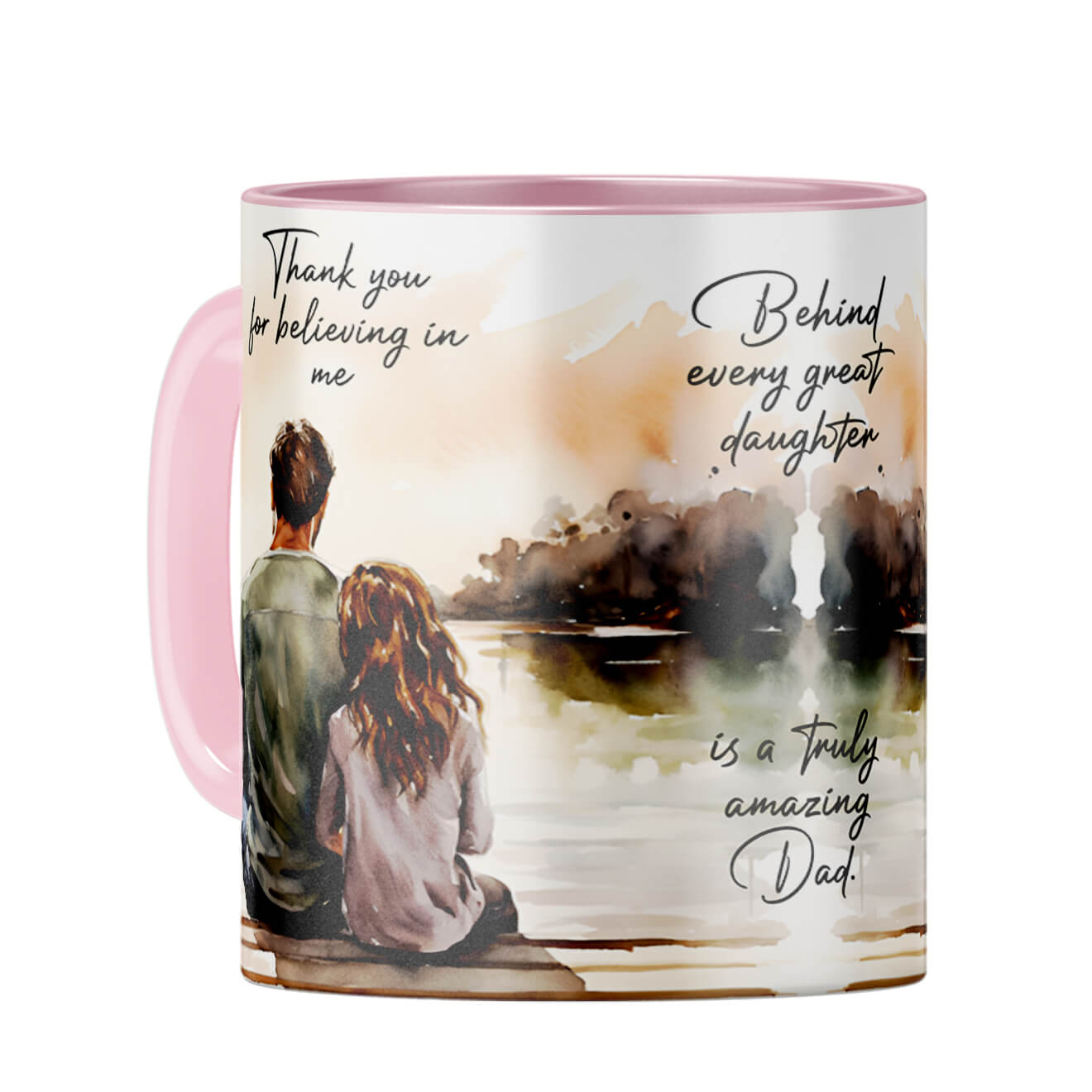 Behind Every Great Daughter Is Amazing Dad Coffee Mug