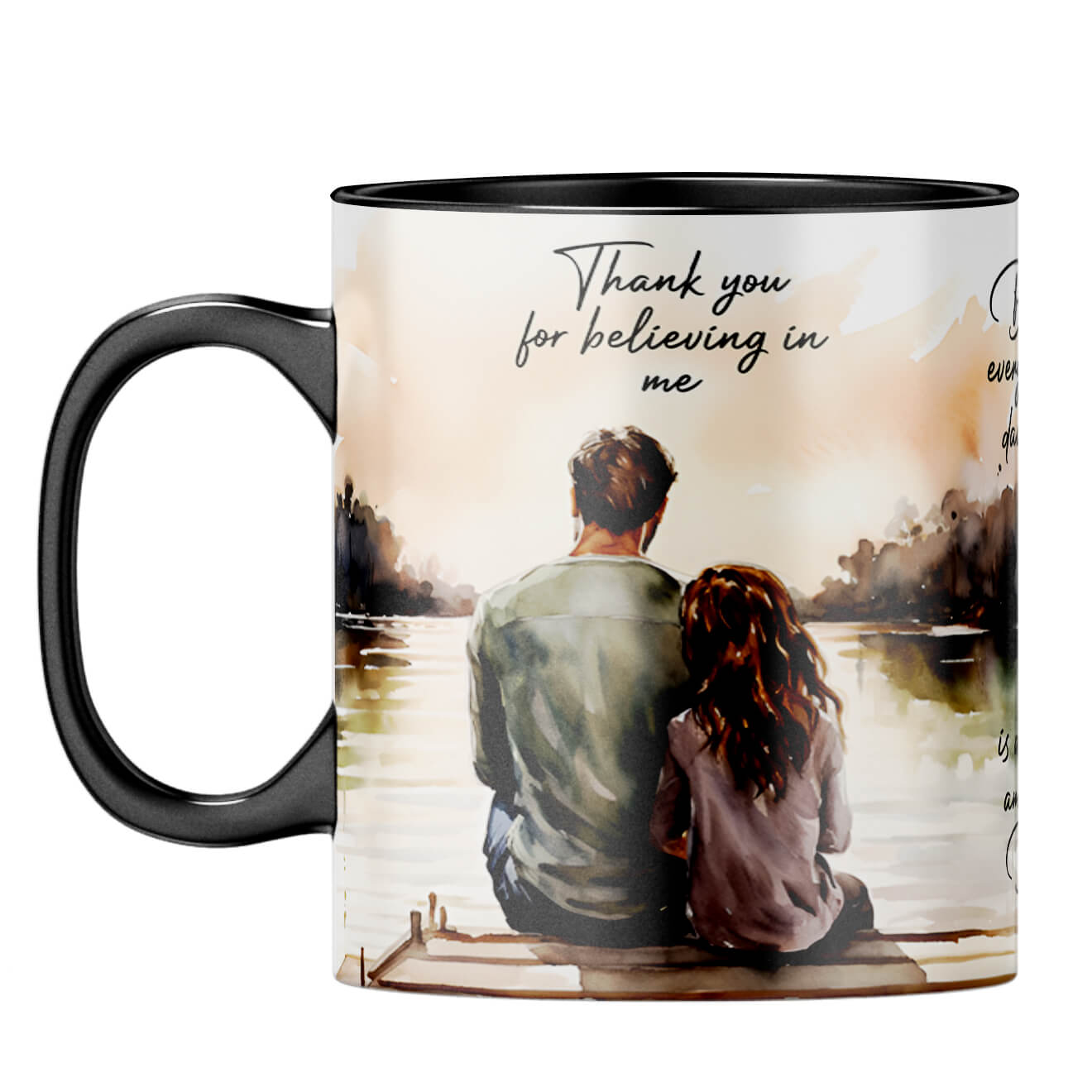 Behind Every Great Daughter Is Amazing Dad Coffee Mug