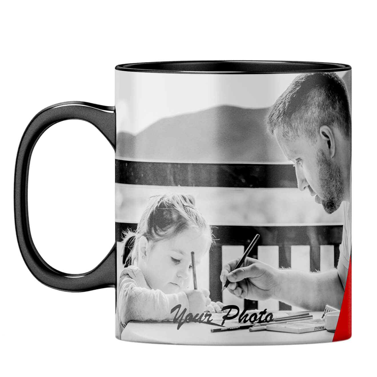 Best Dad Ever Collage Coffee Mug Black