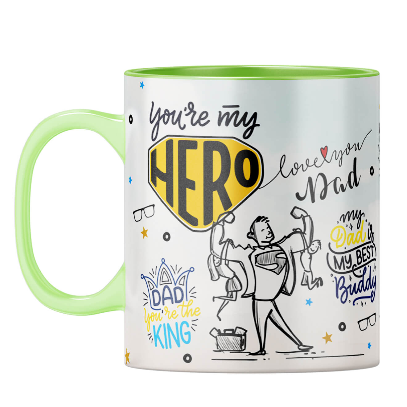 Best Gift for Father Coffee Mug Light Green