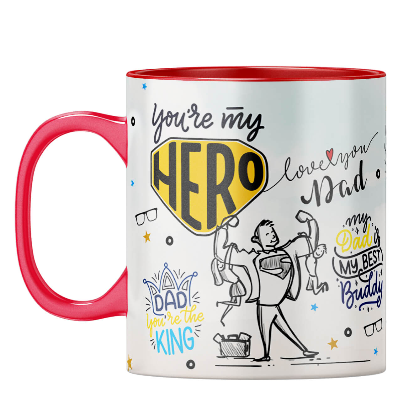 Best Gift for Father Coffee Mug Red