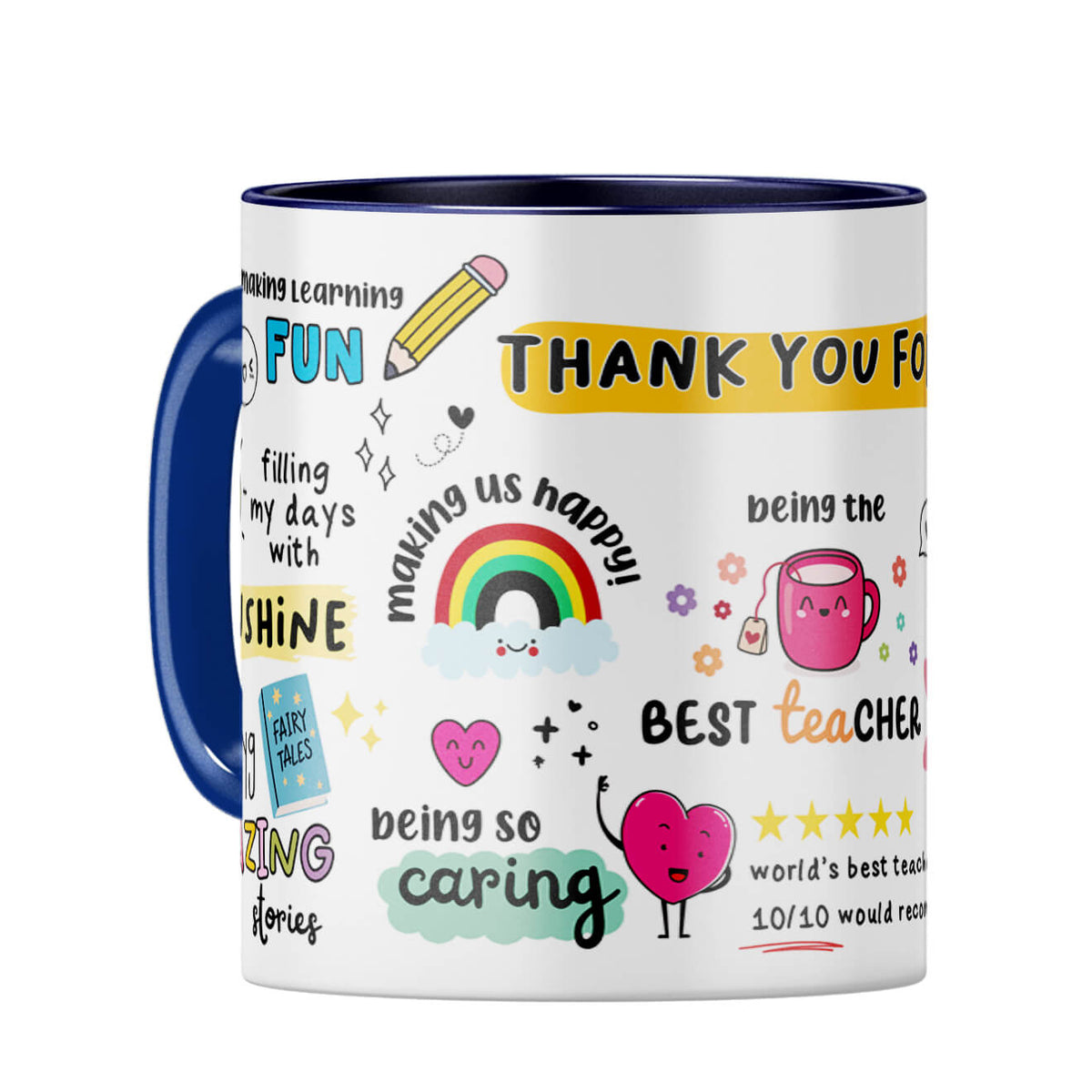 Best Teacher Coffee Mug Dark Blue