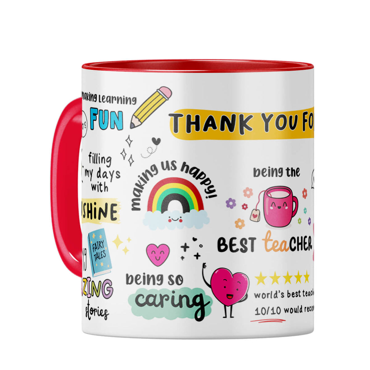 Best Teacher Coffee Mug Red