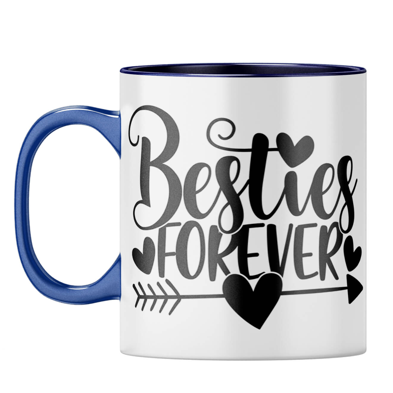 Besties Forever Coffee Mug Dark Blue