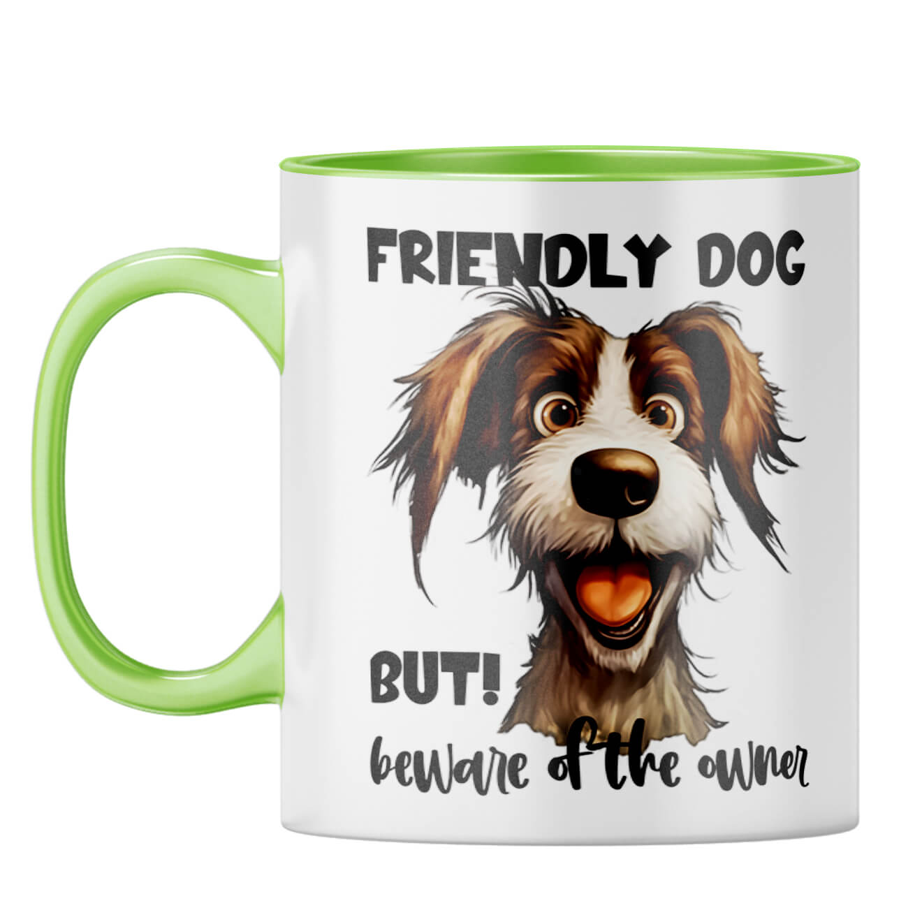 Beware of Owner Coffee Mug Light Green