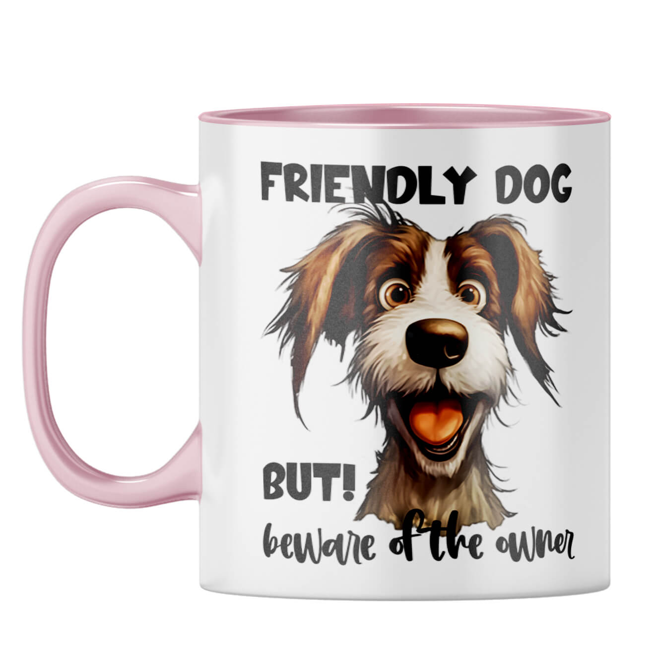 Beware of Owner Coffee Mug Pink