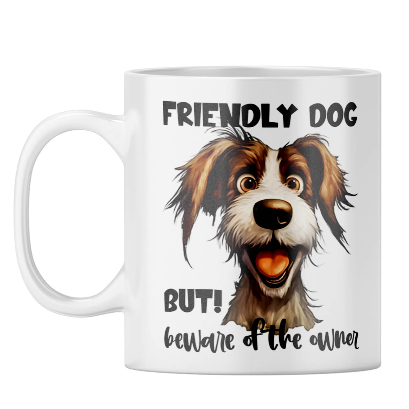 Beware of Owner Coffee Mug White