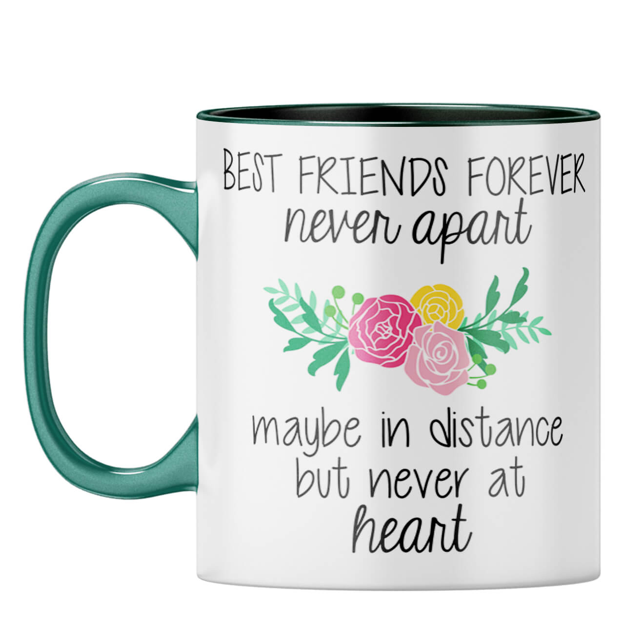 BFF Never Apart Coffee Mug Dark Green