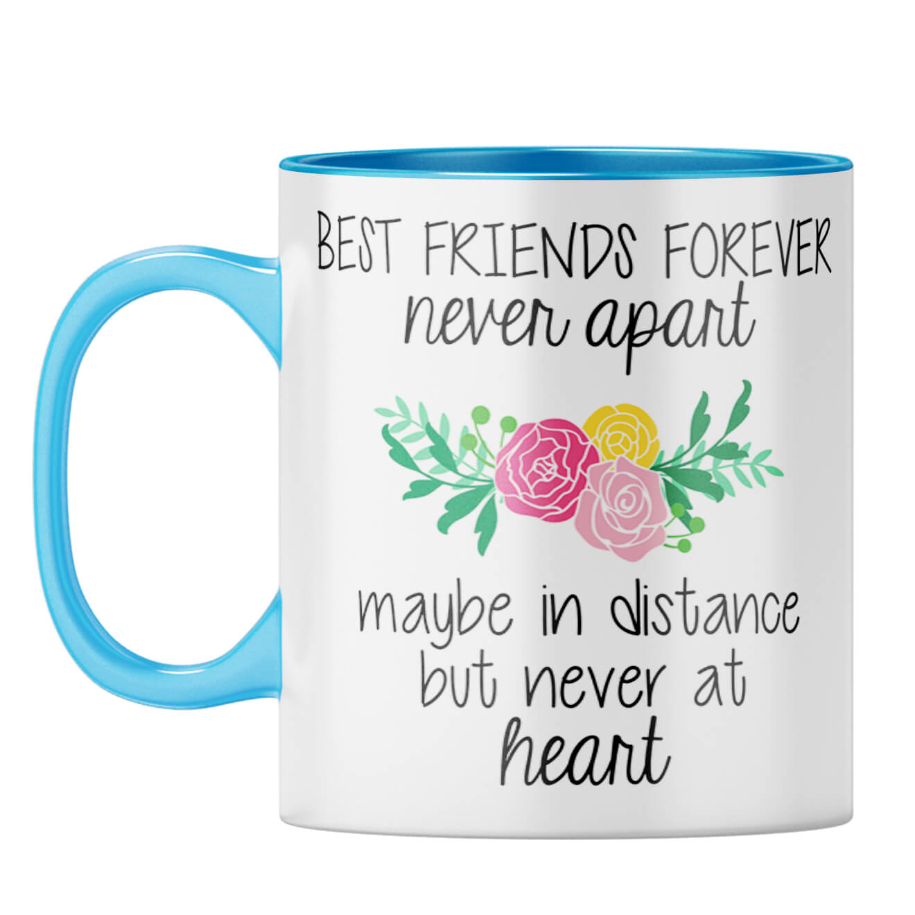 BFF Never Apart Coffee Mug Light Blue