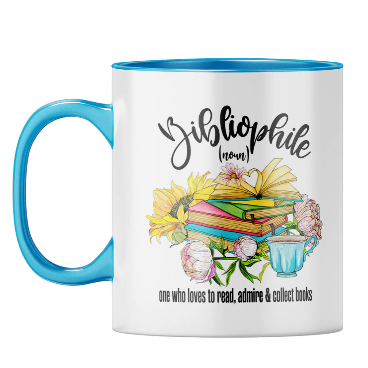 Bibliophile Coffee Mug Light Blue