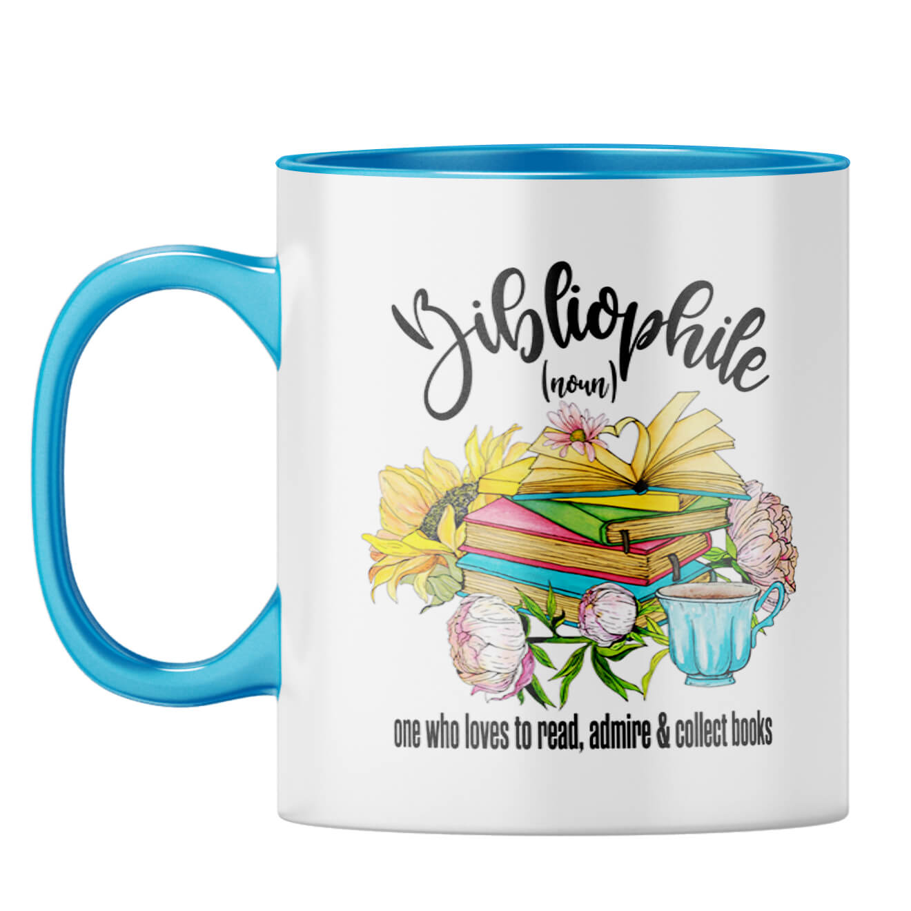 Bibliophile Coffee Mug Light Blue