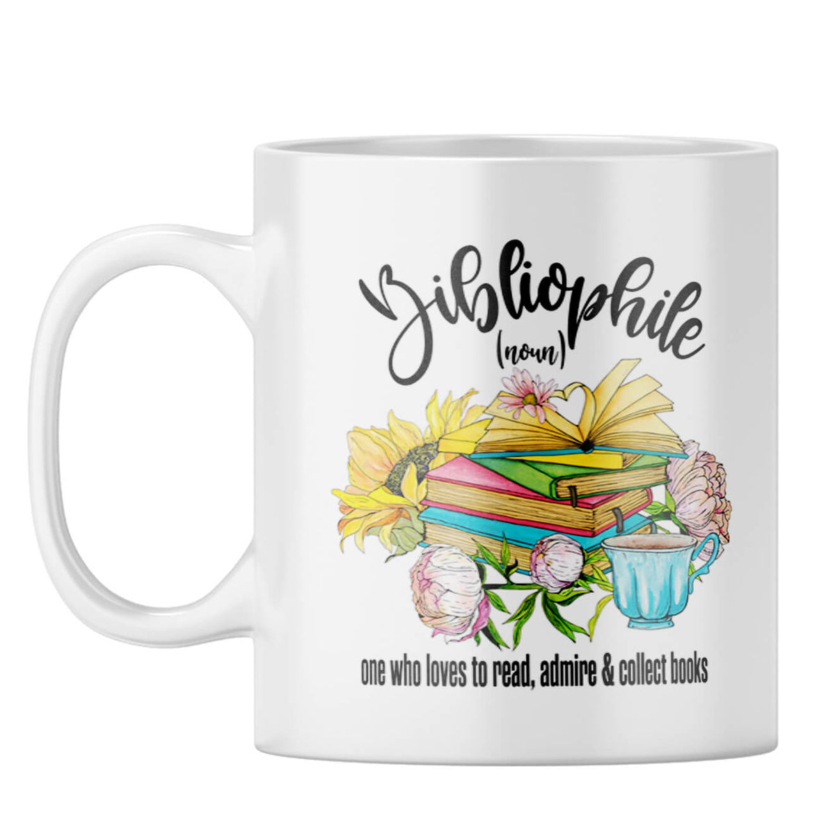 Bibliophile Coffee Mug White