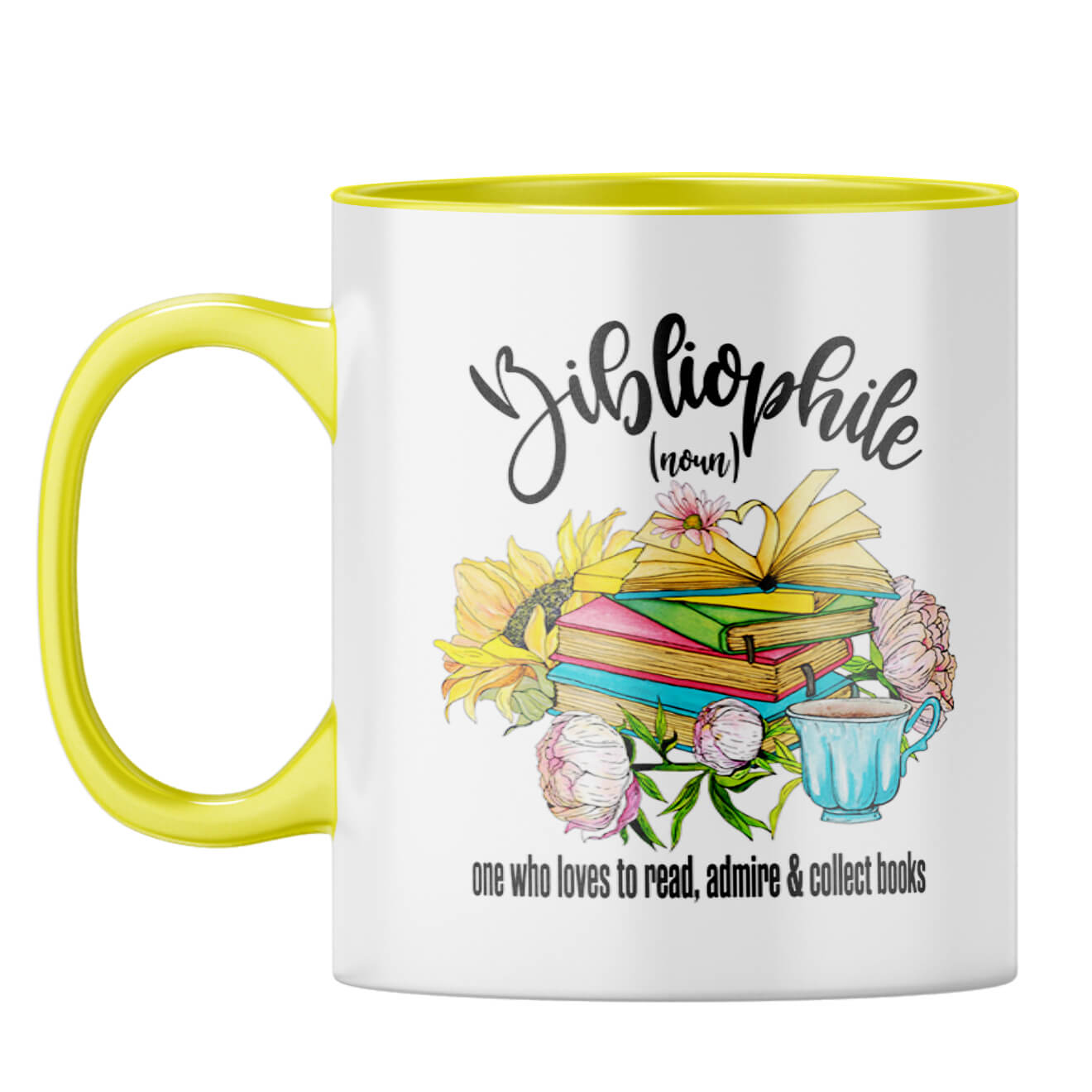 Bibliophile Coffee Mug Yellow