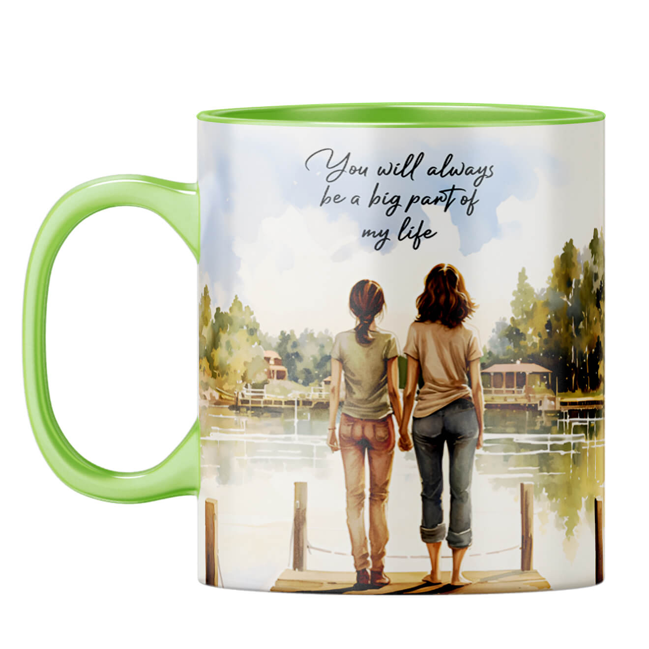 Big Part of My Life Coffee Mug Light Green