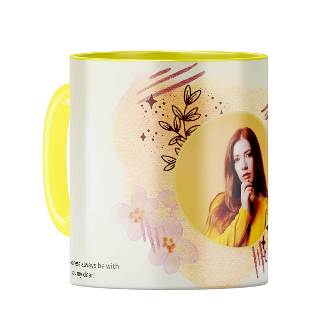 Birthday with You Coffee Mug Yellow