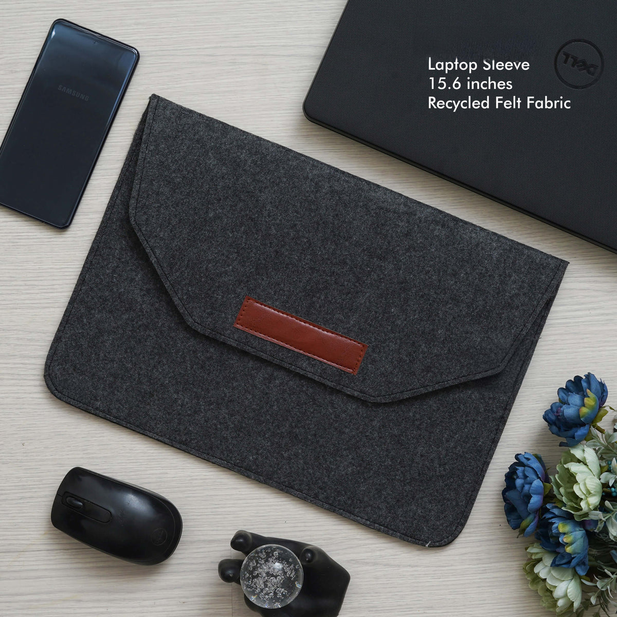 Black Laptop Sleeve - Fits Laptops Up to 13.5 Inch