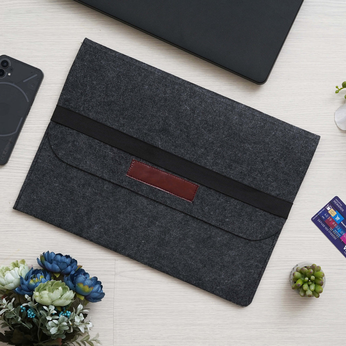Black Laptop Sleeve - Fits Laptops Up to 15.6 Inch