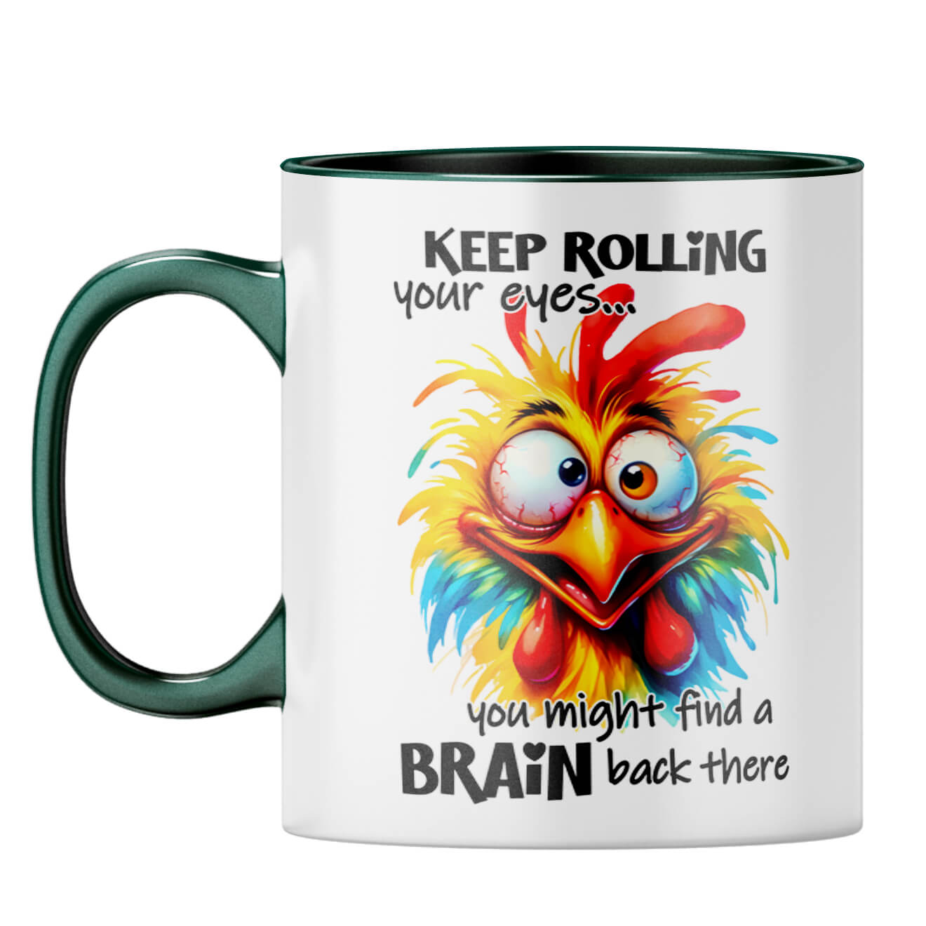 Brain Back There Coffee Mug Dark Green