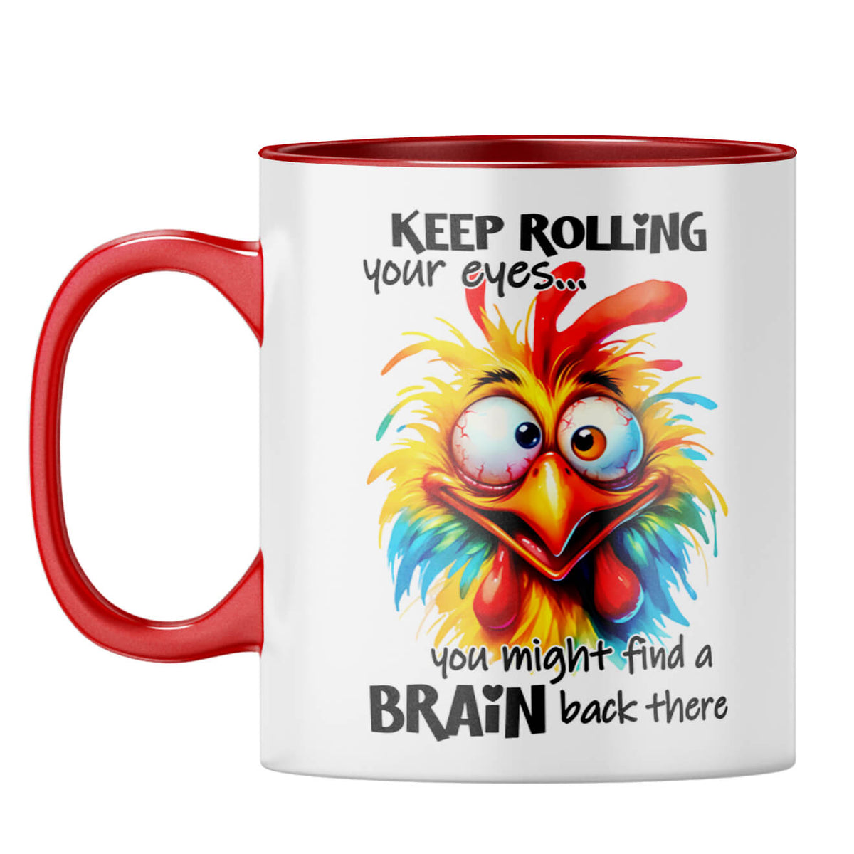 Brain Back There Coffee Mug Red