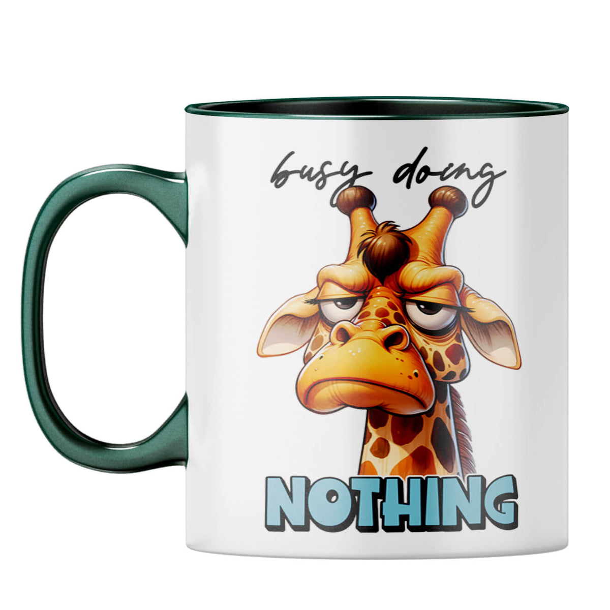 Busy Doing Nothing Coffee Mug Dark Green