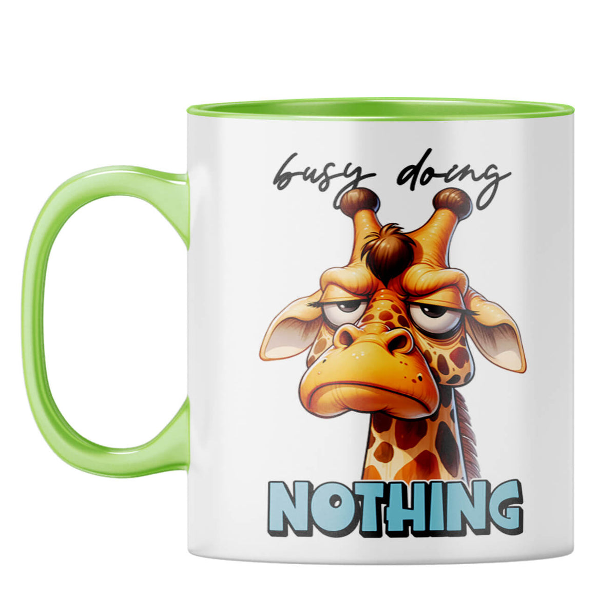 Busy Doing Nothing Coffee Mug Light Green