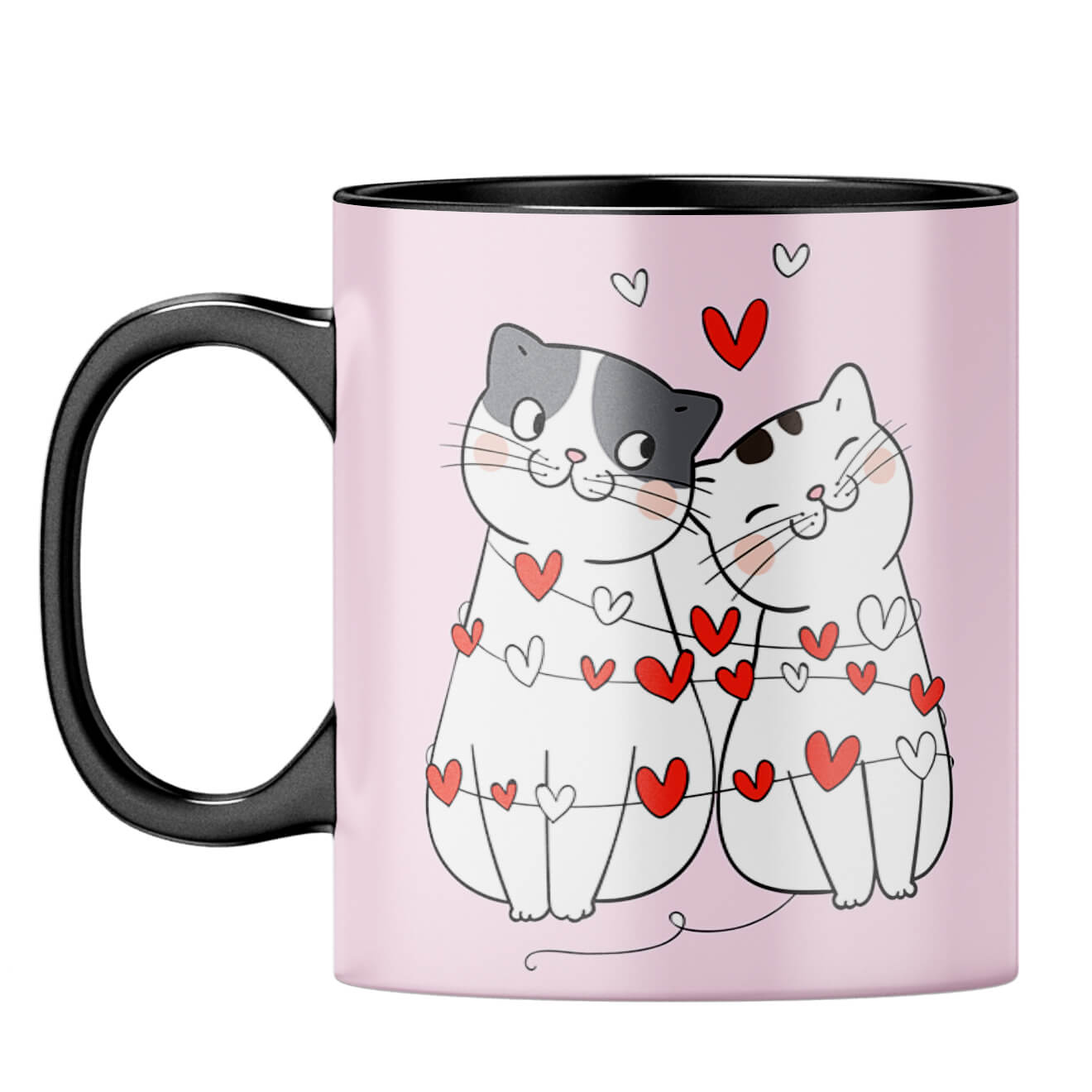 Catty Love Coffee Mug Black