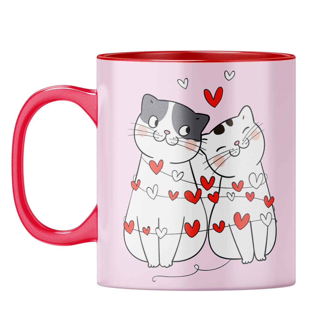 Catty Love Coffee Mug Red