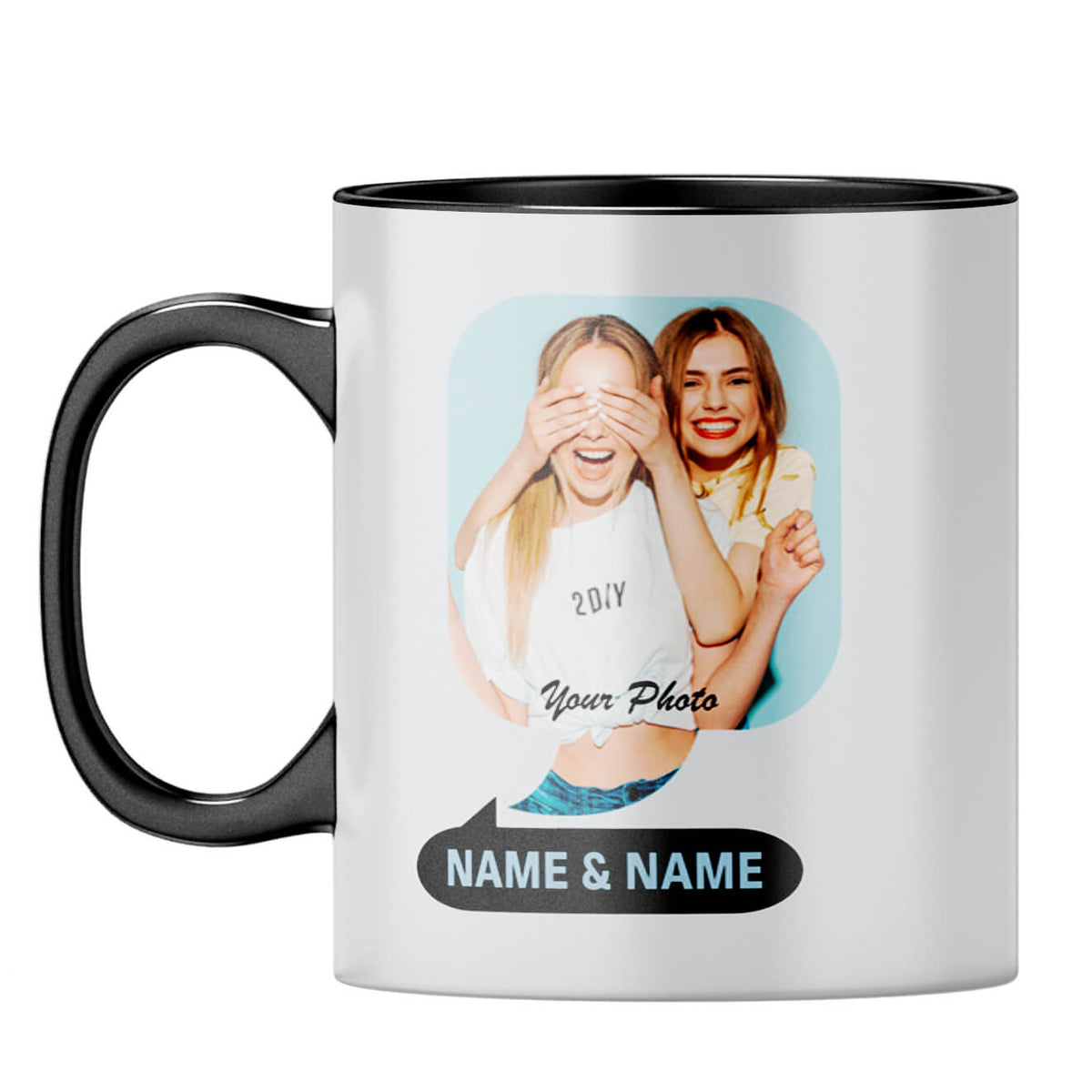 Chatty Photo Coffee Mug Black