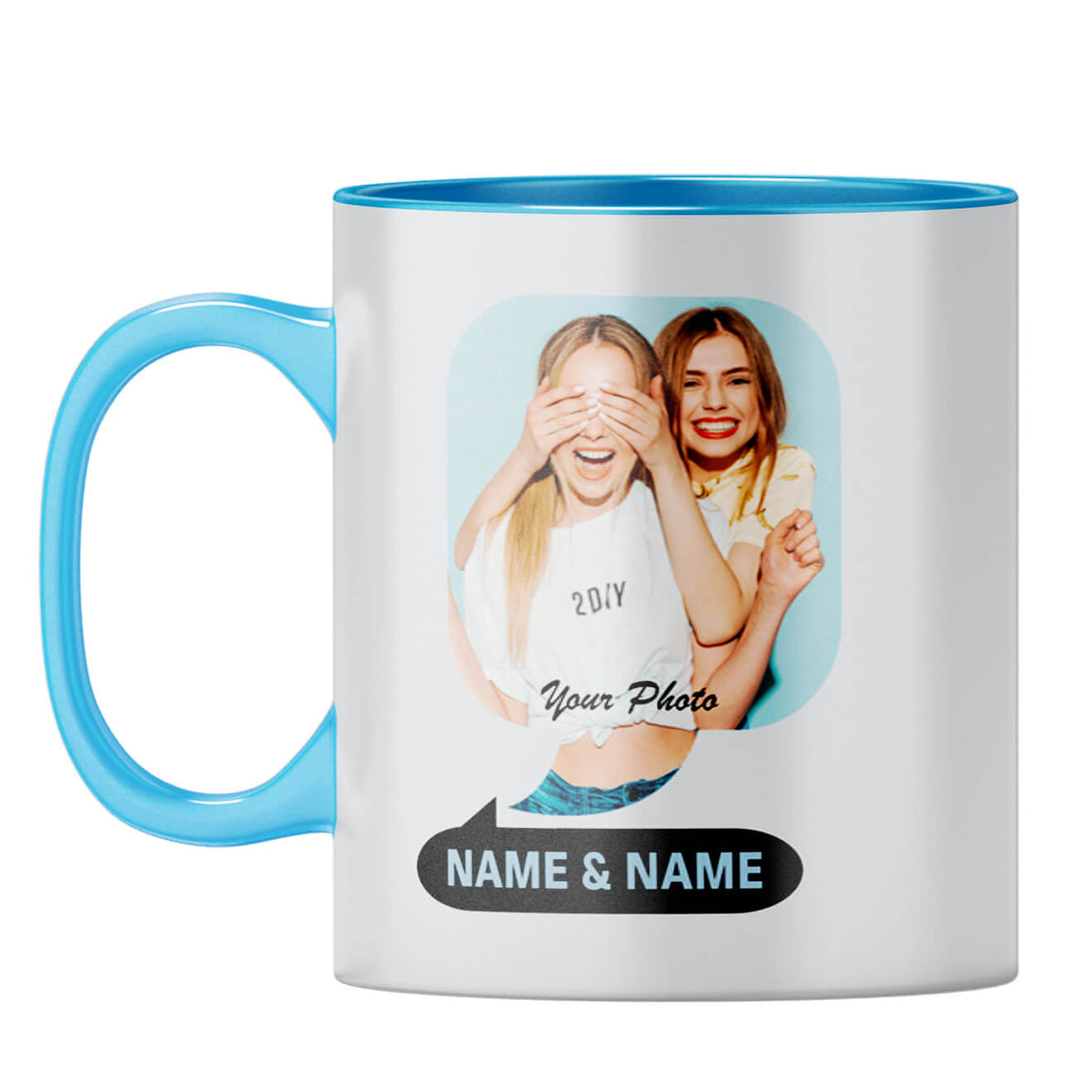 Chatty Photo Coffee Mug Light Blue