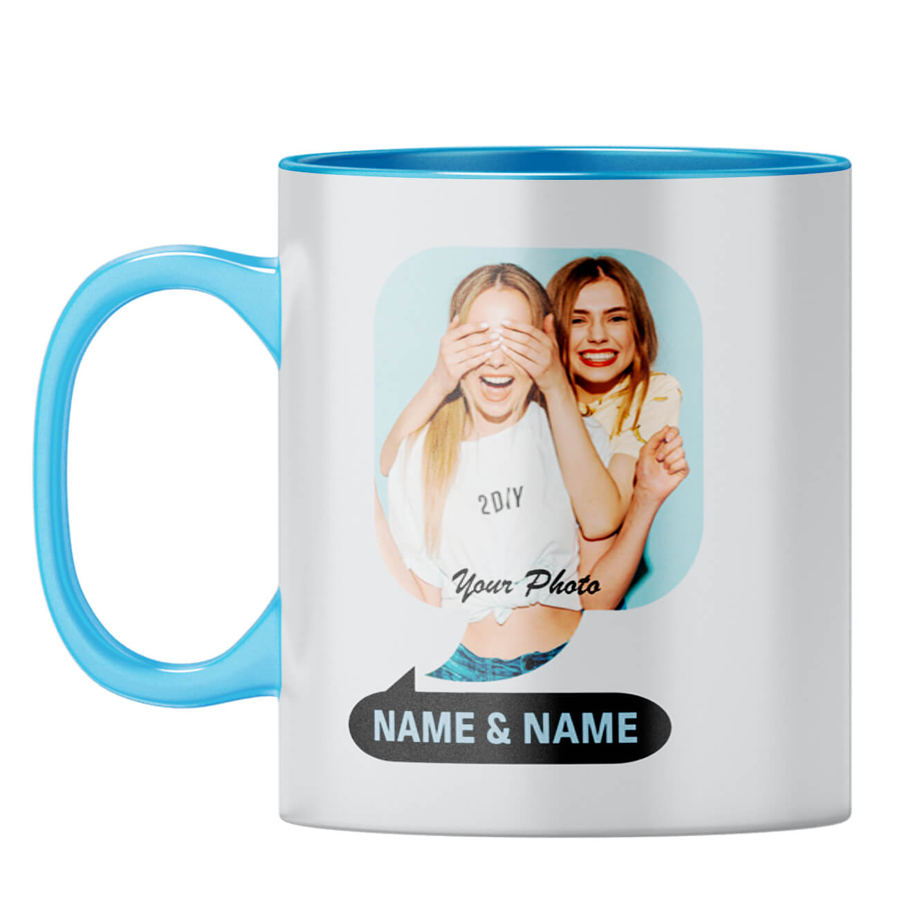 Chatty Photo Coffee Mug Light Blue