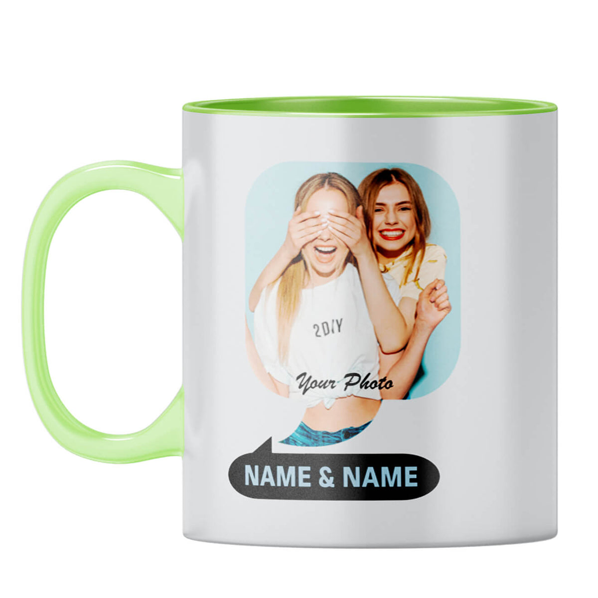 Chatty Photo Coffee Mug Light Green