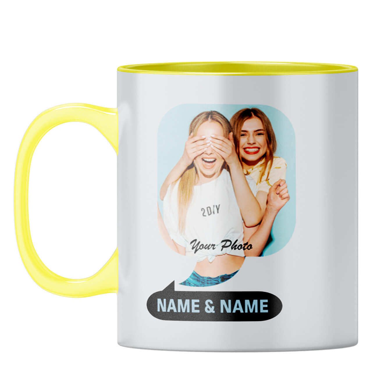 Chatty Photo Coffee Mug Yellow