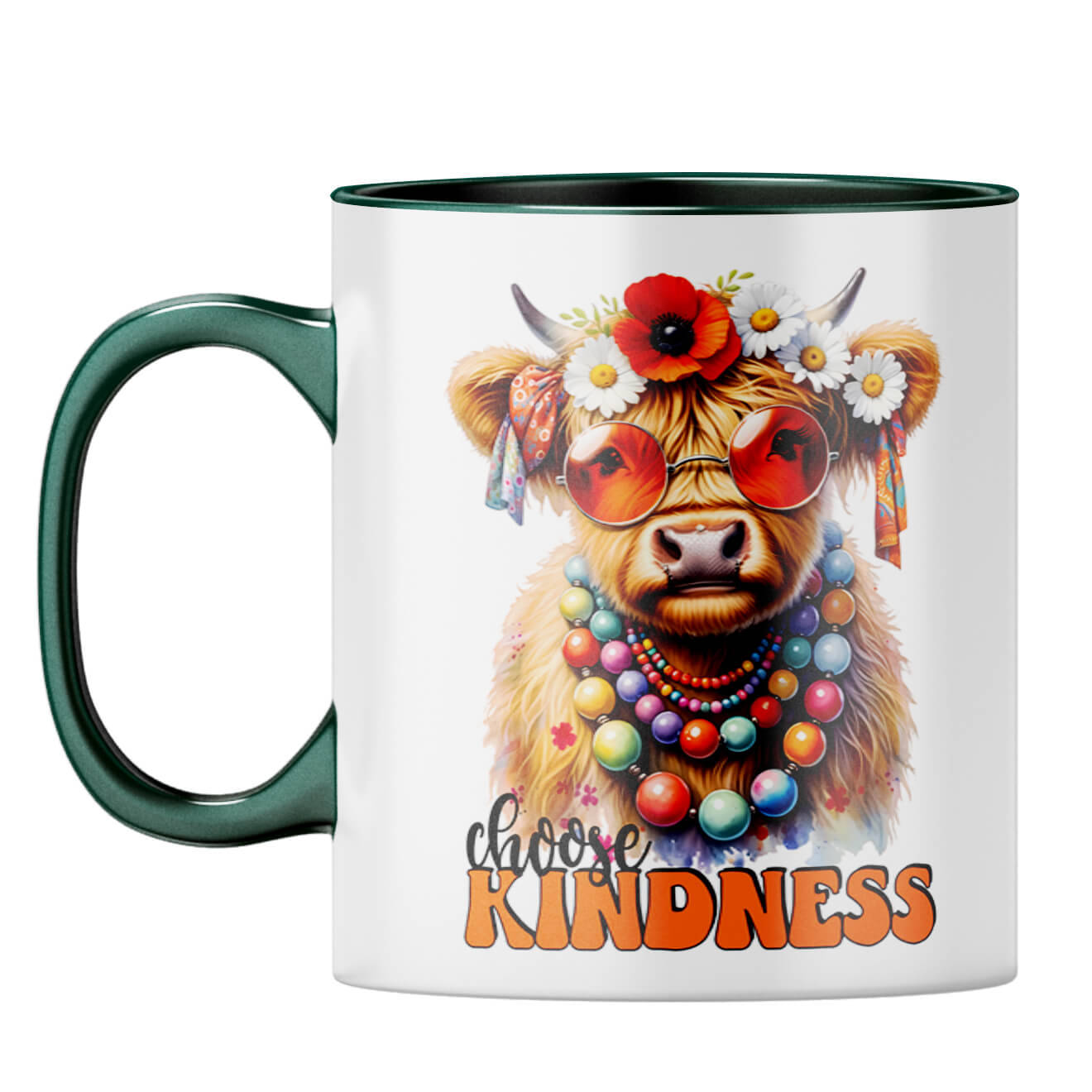 Choose Kindness Coffee Mug Dark Green