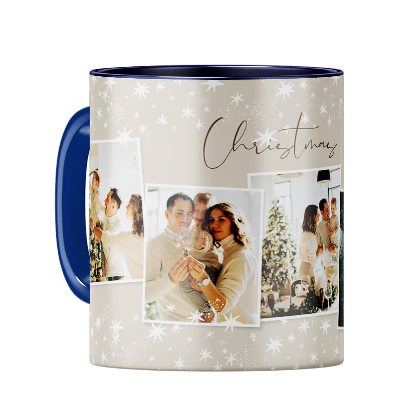 Christmas Coffee Mug Dark Blue
