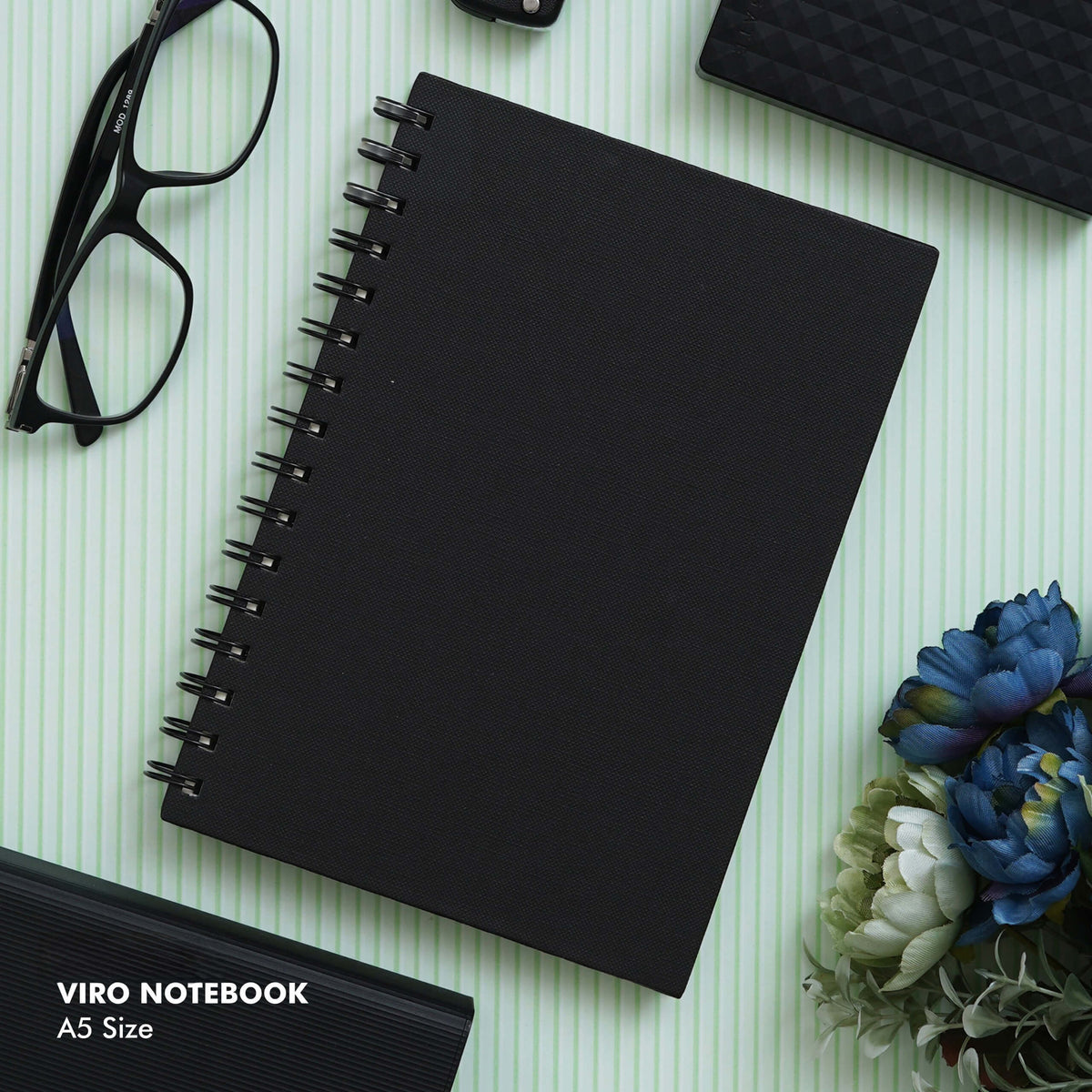 Classic Black A5 Viro Notebook - Your Essential Companion
