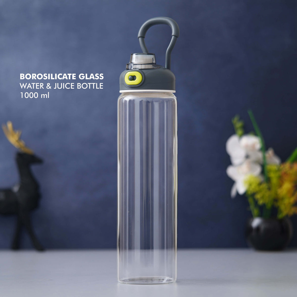 Clear Borosilicate Glass Bottle - 1000 ML